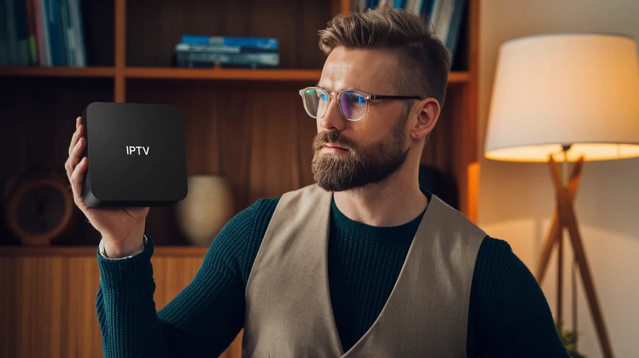 IPTV Box 2026 im editorial Stil – moderne Streaming-Hardware für HD-Fernsehen, ideal zum IPTV kaufen